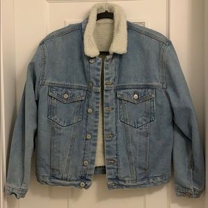 Brandy Melville Sherpa lined denim jacket